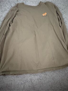 Simply Southern Olive Green Skirt with Small Orange Embroidered Lion